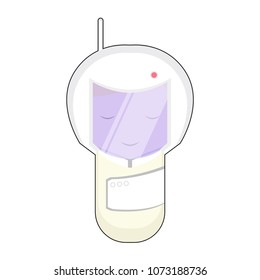 cute astronaut cartoon object on white background, vector illustration