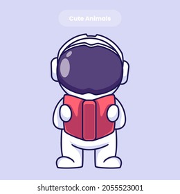 Cute astronaut cartoon vector icon illustration