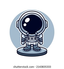 Cute astronaut cartoon vector icon illustration 