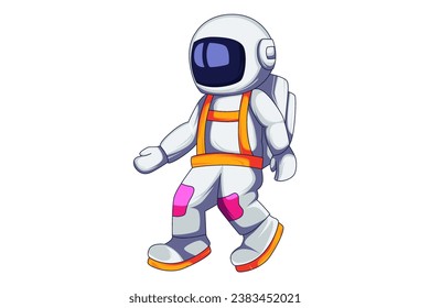 Cute Astronaut Character Design Illustration