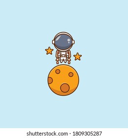 
cute astronaut character design, perfect for astronomy lovers