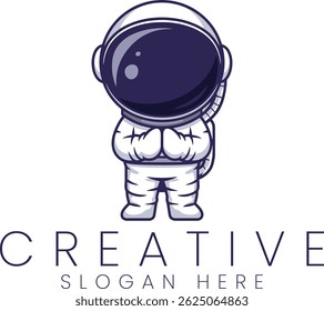 Cute astronaut character design perfect for branding space themed projects spaceman adorable