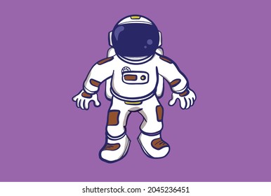cute astronaut character premium vector