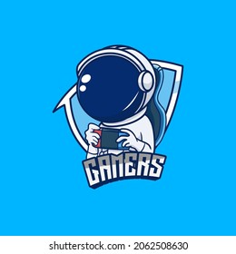 cute astronaut character vector design playing games