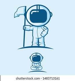 cute astronaut character vector, logo  design