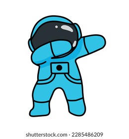 ilustración vectorial de danza astronauta linda