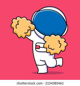 cute astronaut dancing cartoon design