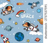 Cute Astronaut Dogs Exploring the Cosmos