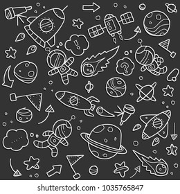 Cute astronaut doodle