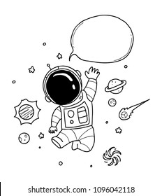 Cute Astronaut Doodle