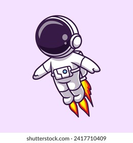 Cute Astronaut Flying with Rocket Jetpack Cartoon Vector
Icon Illustration. Science Technology Icon Concept Isolated
Premium Vector. Flat Cartoon Style