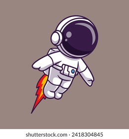 Astronauta lindo volando con un vector de dibujos animados de un cohete
Ilustración de iconos. Concepto de icono de la tecnología de la ciencia aislado
Vector Premium. Estilo de dibujo plano