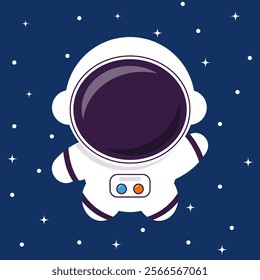 Cute Astronaut Flying With Star Cartoon Vector Icon Illustration.