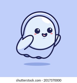 Diseño de caricaturas fantasma de astronauta mate