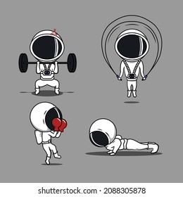 Vector premium de ilustración de astronauta cúpula