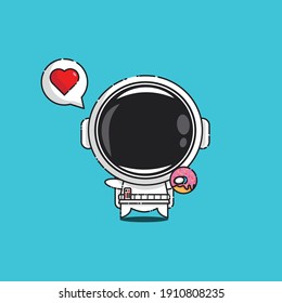 cute astronaut  kawaii mascot character