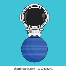cute astronaut  kawaii mascot character