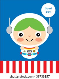 cute astronaut mascot