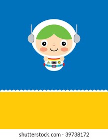 cute astronaut mascot