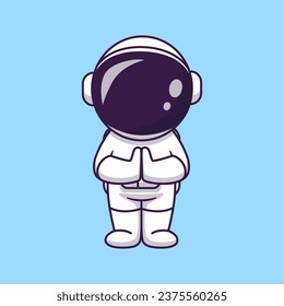 Cute Astronaut Namaste Cartoon Vektorsymbol Illustration.
Science Technology Icon Konzept isolierter Premium-Vektorgrafik.
Flachbildkartonstil