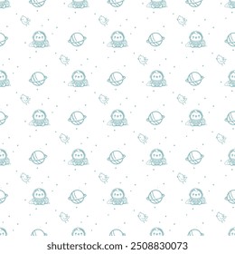 cute astronaut pattern design for kid wear