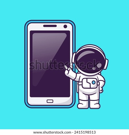 Cute Astronaut With Phone Cartoon Vector Icon Illustration.
Science Technology Icon Concept Isolated Premium Vector.
Flat Cartoon Style