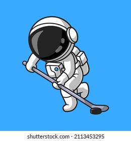 Cute Astronaut Playing Hockey Cartoon Vector Icon
Illustration. Technology Sport Icon Concept Isolated Premium
Vector. Flat Cartoon Style