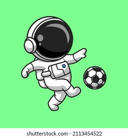 Cute Astronaut Playing Soccer Cartoon Vector Icon
Illustration. Technology Sport Icon Concept Isolated Premium
Vector. Flat Cartoon Style