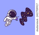 Cute Astronaut Playing Spray Space Cartoon Vector Icon
Illustration. Science Technology Icon Concept Isolated
Premium Vector. Flat Cartoon Style