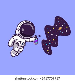 Cute Astronaut Playing Spray Space Cartoon Vector Icon
Illustration. Science Technology Icon Concept Isolated
Premium Vector. Flat Cartoon Style