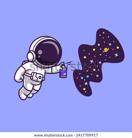 Cute Astronaut Playing Spray Space Cartoon Vector Icon
Illustration. Science Technology Icon Concept Isolated
Premium Vector. Flat Cartoon Style