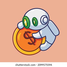cute astronaut robot get profit