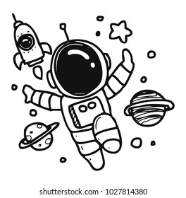 cute astronaut sketch 