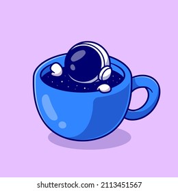 Cute Astronaut Soaking In Space Coffee Cartoon Vector Icon
Illustration. Technology Drink Icon Concept Isolated Premium
Vector. Flat Cartoon Style