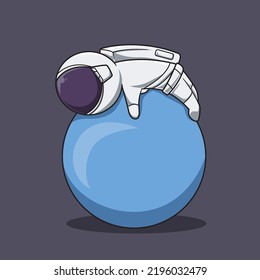 Cute astronaut space cartoon vector