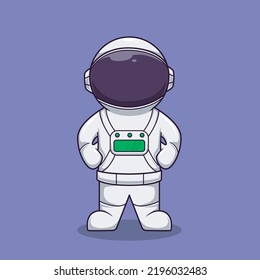 Cute astronaut space cartoon vector