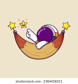 Cute Astronaut Swinging and pointing star. Science Technology Icon Concept of illustration