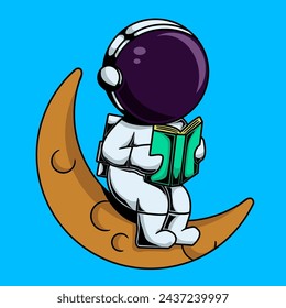 Cute astronaut vector art illustration