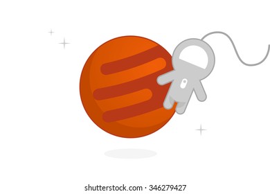 Cute astronaut vector illustration