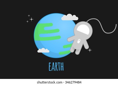 Cute astronaut vector illustration