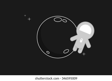 Cute astronaut vector illustration