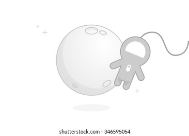 Cute astronaut vector illustration