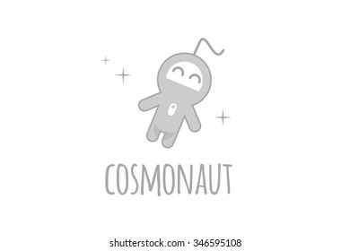 Cute astronaut vector illustration