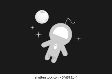 Cute astronaut vector illustration