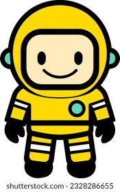 Cute Astronaut vector illustration icon flat style isolate on background