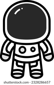 Cute Astronaut vector illustration icon flat style isolate on background