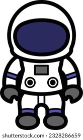 Cute Astronaut vector illustration icon flat style isolate on background