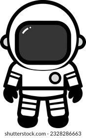 Cute Astronaut vector illustration icon flat style isolate on background