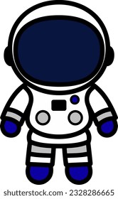 Cute Astronaut vector illustration icon flat style isolate on background