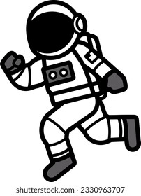Cute Astronaut vector illustration icon flat style isolate on background